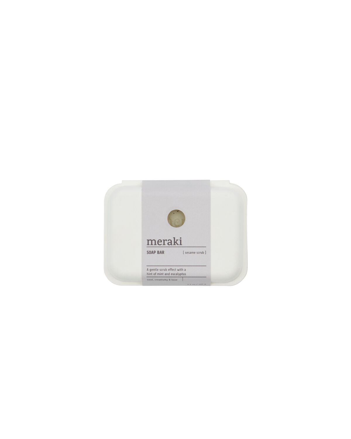 Pastilla Jabón Exfoliante Sésamo 100 gr  | Meraki