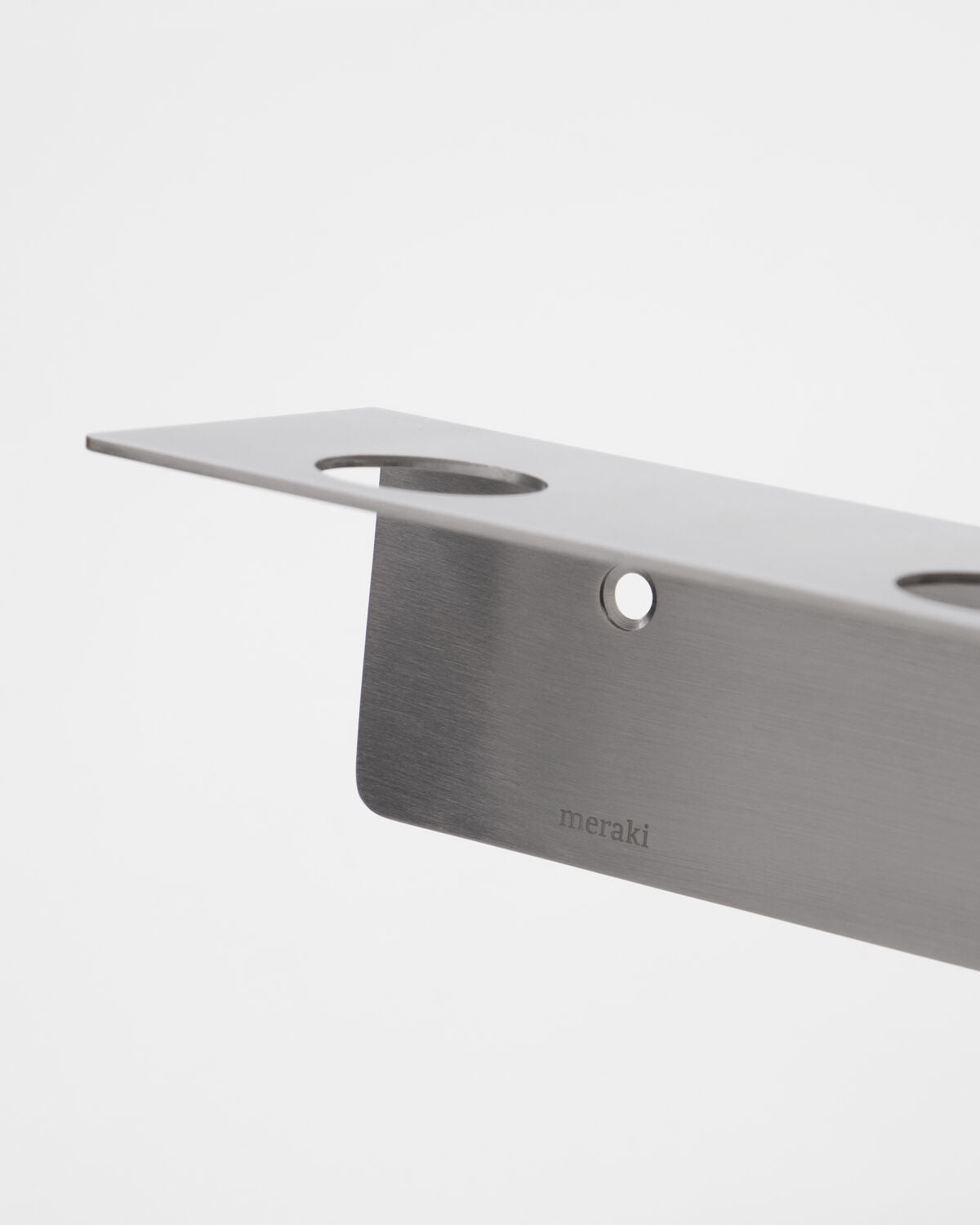 Soporte botes con ganchos plateado | Meraki